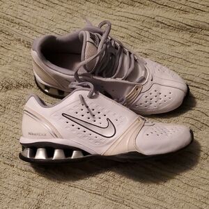 Nike Reax White and Gray Athletic Shoes